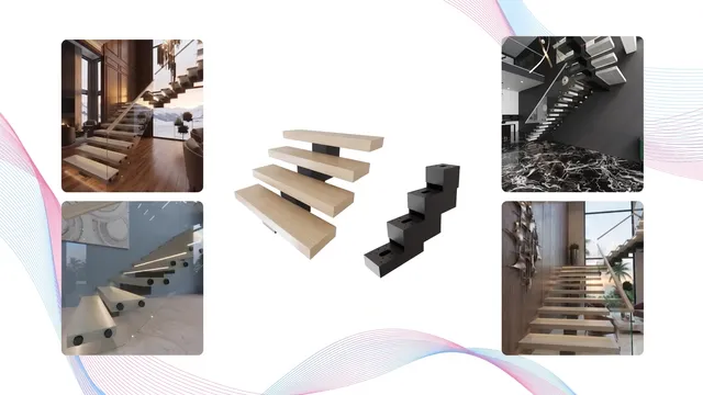 ZigZag ARC floating stair beam configuration in Hempstead